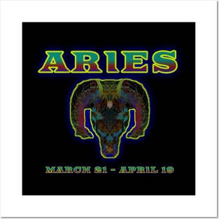 Aries 1b Black Posters and Art